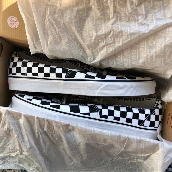 Vans Authentic Mix Checker Sneakers Black/White - Picture 12 of 13